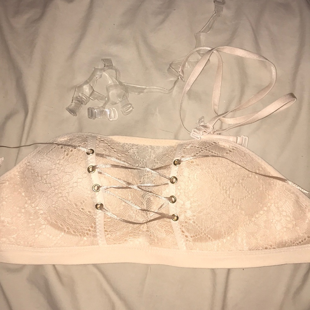 Cream colored bra